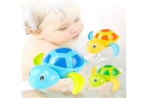 NIWWIN Juguetes clásicos de baño para bebés Tortuga mecánica para niños pequeños Niños Niñas, Juguetes de Agua para Nadar Tortuga de Piscina de Verano Baño Flotador Juguete El Mejor niño Juguete