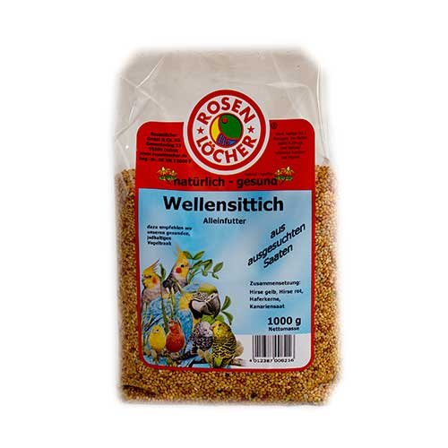 Preisvergleich Produktbild Rosenlöcher- Wellensittichfutter 1000g