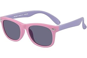 ALWAYSUV Dziecięce okulary przeciwsłoneczne z polaryzacją, ochrona przed promieniowaniem UV, modne, wygodne, elastyczne, dla chłopców i dziewczynek w wieku 0-2 lat