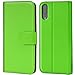 Produktbild Conie Schutzhülle kompatibel mit Huawei P20, Grüne PU Lederhülle Klapphülle Etui Tasche mit Kartenfächer