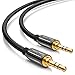 Price comparison product image deleyCON 5m Jack Cable 3.5mm AUX Cable Stereo Audio Cable Jack Plug Straight for PC Laptop Phone Smartphone Tablet Car HiFi Receiver - black