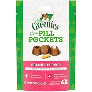 Pill Pockets for Cats Salmon 1.6 oz (45 Pockets)