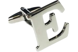 CHARLES WILLIAM FASHION SINGLE (Buy 2 For A Pair) Alphabet Letter Initial Cufflink Wedding Business Mix & Match Silver Letter Cufflinks - LETTERS SOLD INDIVIDUALLY Choose Different Letter For Each Hand