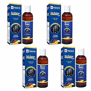 YAJNAS Sri Ratna 100 ml (Set of 4) Ayurvedic / Natural Pain Relief Oil for Knee, Shoulder and Muscular Pain, Arthritis Pain, Joint Pain, Back Pain, Upper Back Pain, Neck Pain, Sprains and Spasm