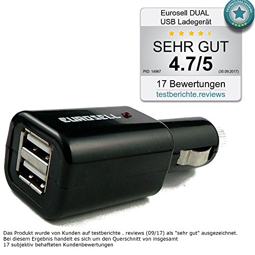 12 / 24 ZigarettenanzÃ¼nder Stecker Doppel USB Buchse LadegerÃ¤t KFZ Auto LKW Wohnmobil fÃ¼r Smartphone Tablet iPhone iPad Navigationssystem schwarz