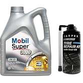 Mobil Super 3000 0W20 Motor Yağı 4L + 00120 Carpex Lastik Tamir Kiti