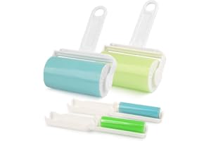 FOCCTS Wałek do kłaczków wielokrotnego użytku, samoprzylepny środek czyszczący, przenośny i nadający się do prania, wałek do kłaczków, pracujący na kanapie, zwierzętach, ubraniach i dywanach, 2