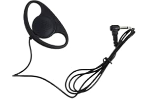 Bobury 1-Pin Jack 3,5 mm D-Shape Écouter Uniquement pour Casque Oreillette Radios bidirectionnelles Radio Talkie-walkie
