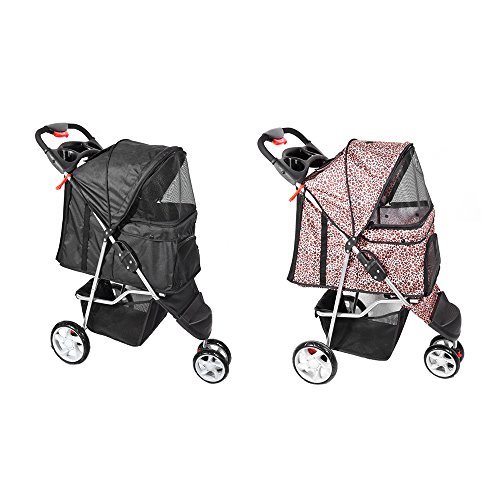 Panana-New-Pet-Travel-Stroller-Cat-Dog-Pushchair-Trolley-Puppy-Jogger-Carrier-Three-Wheels