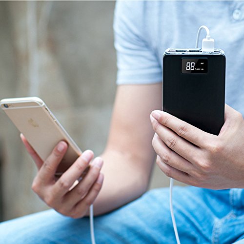 Bater  a externa port  til  Hoco B23B  20000mAh  Gran Capacidad Bater  a de Viaje  3 Puertos Usb  Pantalla Digital Cargador Port  til  Power Bank  para iPhone  Samsung  Xiaomi  Huawei  iPad y m  s - Negro