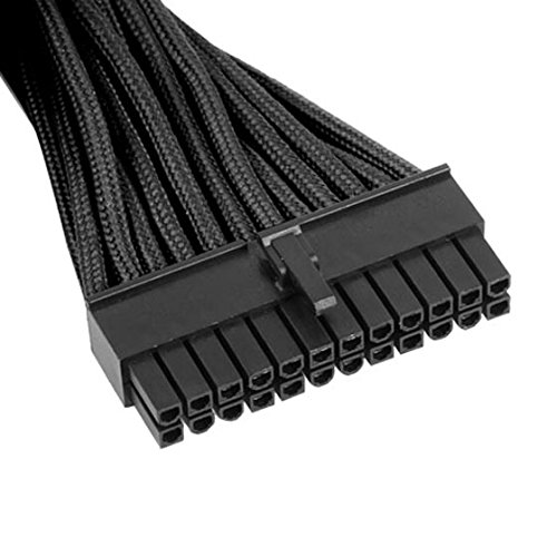 SilverStone SST-PP07-MBB – Netzteil-Verlängerungskabel 30cm Motherboard 24pin auf 24pin, schwarz - 2