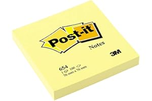 Post-it Karteczki samoprzylepne 654 76 mm x 76 mm żółte 100 arkuszy