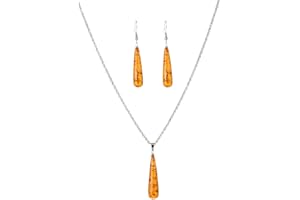 YAZILIND Women Silver Plated Crystal Pendant Necklace Earrings Set Round Jewelry Set