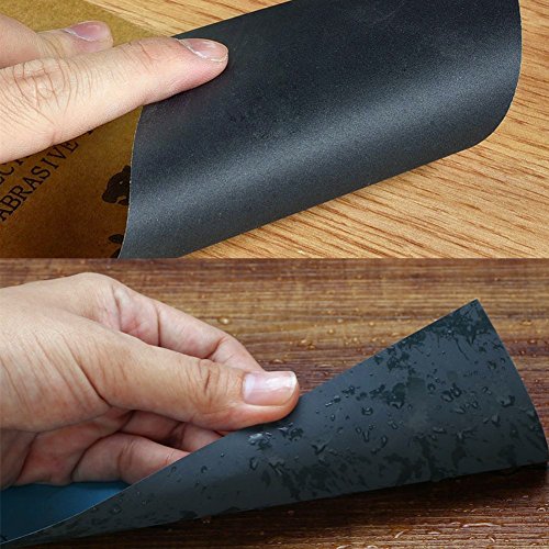 IZOKEE 45 Stücke Schleifpapier Set, 120 to 3000 Grit 9 x 3,6 Zoll Nass und Trocken Schleifpapier Sandpapier - 6