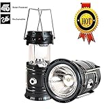 LED Solar Emergency Light Lantern + USB Mobile Charging point, 3 Power Source Solar, Battery, Lithium Battery, Travel Camping Lantern - (Blue, Black, Golden, Brown) - Color will be as per stock RS.645 (50.00% Off) - Amazon