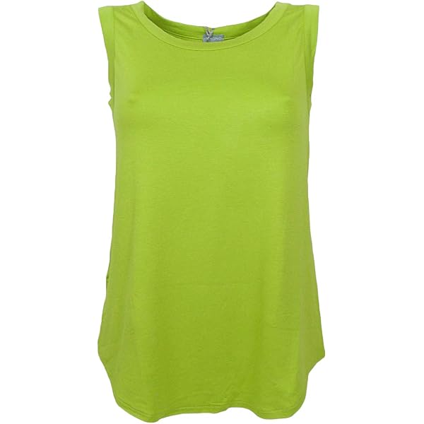 RAGNO Canottiera Donna Spalla Larga In Viscosa – Top Revolution – Verde Lime (Taglia 3/M) - 2