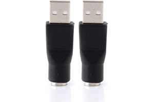 Bewinner USB to PS/2 Adapter, USB 2.0 A Male to PS/2 Female Converter Computer Laptop Mouse Mechanical Keyboard Mice, USB to PS/2 Connector