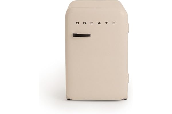 CREATE / RETRO FRIDGE 83.5 BLACK/Frigorífico arena maneta negra / 98W, bajo consumo, 2 estantes, regulador temperatura, botellero, 56x54x84cm