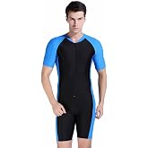Men's Swimming Costume Long UV Suit UPF > 50 Protective Clothing Sunsuit Full Body View Swimsuit