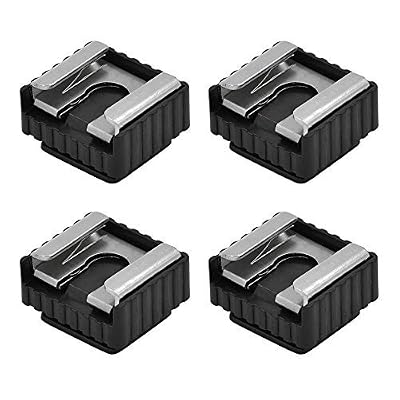 Adaptout 4x 1/4 femelle Griffe - LOT DE 4 Adaptateurs Griffe Flash Sabot VERS VIS femelle 1/4" pouces ( standard ) permet d'installer moniteur bras magique ... compatible appareil photo toutes marques CANON NIKON PENTAX FUJI OLYMPUS LEICA PANASONIC SIGMA…