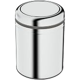 Aqua Bagno Basic &Ccedil;&ouml;p Kovası - Sallanır Kapaklı 5 L, Parlak Krom Paslanmaz-35.99.57.04.01