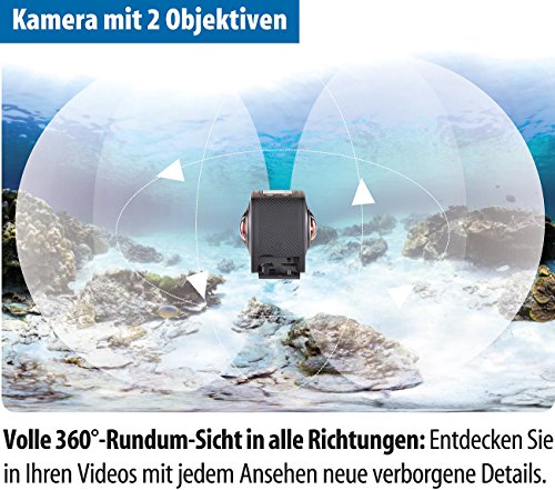Somikon 360°-Full-HD-Action-Cam mit 2 Objektiven für vollsphärische VR-Videos - 8