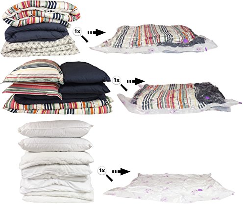 Neusu Vakuum-Aufbewahrungsbeutel – Hochwertige 110 Mikron-Qualität Komprimierung – Platzsparende Beutel (Jumbo XXL 130 x 100 cm, 5-er Pack) - 4
