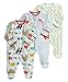 Mamas and Papas Baby-Boys 3 Pack All-in-One Dinosaurs Bodysuit, Multicolour, 9-12 Months