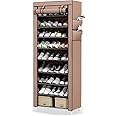 YAQOOT™ 10 Tiers Shoe Rack Storage Box for 27 Pairs, Foldable Shoe Rack, Foldable Shoes Organizer Cover, Shoe Cover Rack, Portable Shoe Storage Cabinet 158cm X 60cm X 30cm