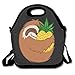 Produktbild Pineapple Sloth Lunch Bags Insulated Travel Picnic Lunchbox Tote Handbag With Shoulder Strap For Women Teens Girls Kids Adults