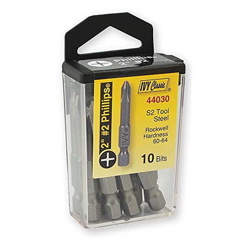 IVY Classic44030 2-Inch #2 Phillips Power Bit, Impact Plus, 10-Piece Contractor Pack
