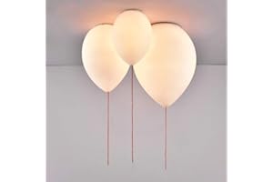 GUANSHAN Plafoniera a palloncino bianco Lampada da soffitto semplice bella, Lampadario decorativo in vetro ovale per soggiorno, camera da letto, cameretta, ragazzi, ragazze