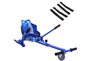 BSTSEL Hoverkart Adjustable Sixth Gear Telescopic Kart Seat Kart Racing Frame Fits 6.5", 8" and 10" Hoverboards - Unisex, Kids and Adults (Star Blue)