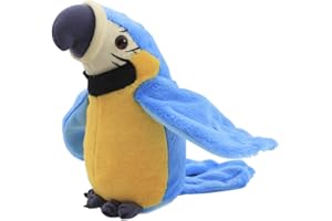 Mineup Elettronico Simpatico Pappagallo parlante, Pappagallo Ripetuto con Funzione di Registrazione Riproduzione per Bambini Ragazze Ragazzi (Azzurro)