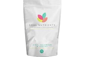 SOUL NUTRIENTS Selenium, Zinc & Iodine Tablets- One per Day- Immune Function, Nervous System, Fertility, Thyroid 120 Tablets- UK Made