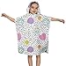 Produktbild BigHappyShop Baby's Cute Hooded Bath Beach Towel Circles Rainbow Dots Spots Raw Ultra Soft Quick Drying Super Soft Single Ply 100% Organic Cotton