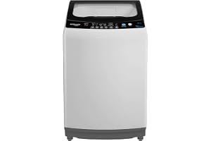 Super General 7.5kg Fully Automatic Top Load Washing Machine SGW755, 680 RPM, Soft Close Glass Lid, LED Display, Auto Balance, Child Lock, Drum Clean, 55x57x94cm (WxDxH), White-Black, 1 Year Warranty