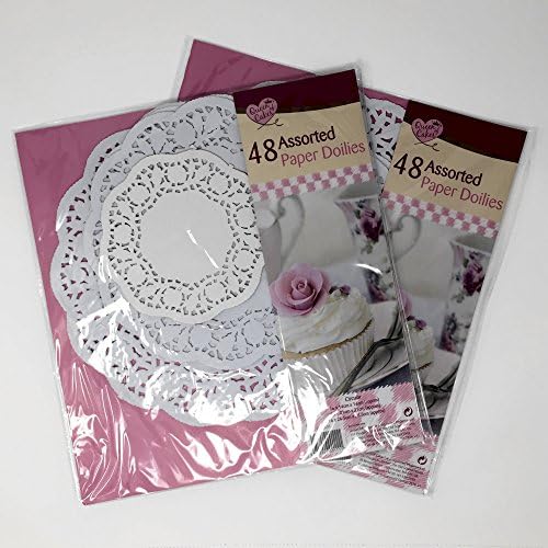 96 Assorted Paper Doilies (2 X 48 Packs)