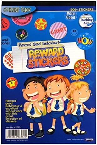 Clever Kidz Teacher Reward Stickers Pad (over 1000 Motivational Stickers)