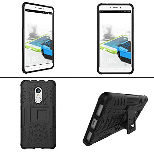 XiaoMi RedMi Note 4 Funda  2in1 Armadura Combinaci  n A Prueba de Choques Heavy Duty Escudo C  scara Dura para XiaoMi RedMi Note 4  Negro 