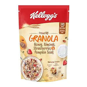 Kelloggs Crunchy Granola Honey, Almonds, Strawberries & Pumpkin Seeds,?Breakfast Cereals , Multigrain Flakes, 450g