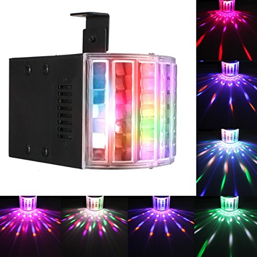 KINGSO Color Stage Lights 18W LED RGB DJ Disco Party Light Portable Voice-activated Version Effect for KTV Xmas Party Wedding Show Club Pub Color Changing Lighting