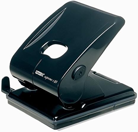 Rapid Supreme SC40 2 Hole Punch, Adjustable Guide Bar, Metal, Black, 20597801
