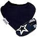 Soft Leather Baby boys Shoes with Suede Soles by Dotty Fish with Suede Soles. Navy and White Star design with navy bandana bib. - 0-6 months