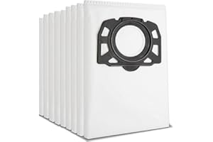 AROMELIVII Pack of 10 Bags for Kärcher WD 5, Filter Bags, Dust Bags, Dirt Trapper Bag, Reusable Replacement Bags for Karcher WD4 WD5 WD6 WD5P WD6 Premium, MV4 MV5 MV6 Vacuum Cleaner