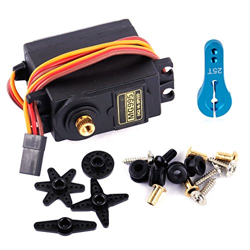MG995 High Speed Torque Digital Servo 13kg 25T Blue Metal Servo Rocker Arm Horn Fit for 1/10 1/8 RC Cars