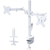 BONTEC Dual Monitor Stand for 13-27 Inch LED/LCD Monitor, Support 2 | Height Adjustable Monitor Table Stand for Flat and Curv