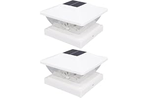 2 Förpackning Solväxlingslampor, Utomhus LED Däck Staket Ljusa Med 2 Färglägen Väder Proof Solar Powered Stace Ljus För 4x4 5x5 Inlägg, Dekorera Patio Och Verand