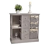 sideboard shabby bunt Material: Paulownienholz; Rückseite besteht aus Sperrholz