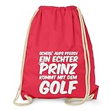 Texlab Ein echter Prinz kommt mit dem Golf - Turnbeutel, rot